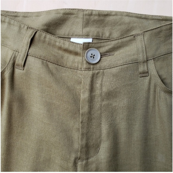 CABI Charlie Olive Green Linen Pant Style 5314 Size 2 NWOT - Picture 8 of 10